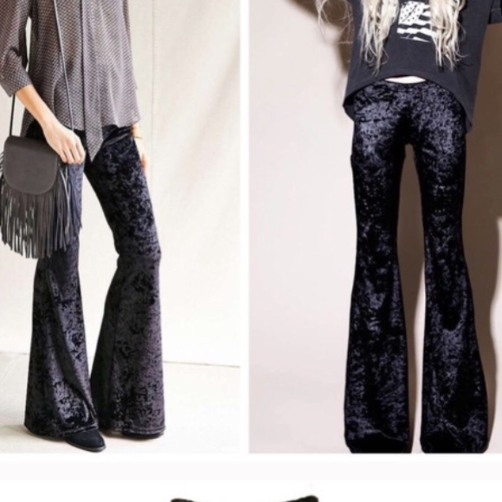 Black Velvet Bell Bottoms